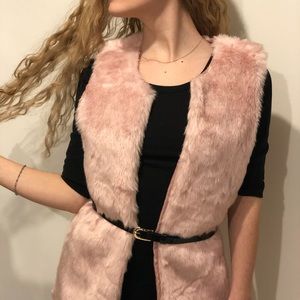 Vegan Fur- pink vest